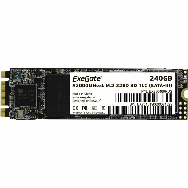 SSD диск Exegate A2000MNext 240 Gb M.2 2280 3D TLC (SATA-III)