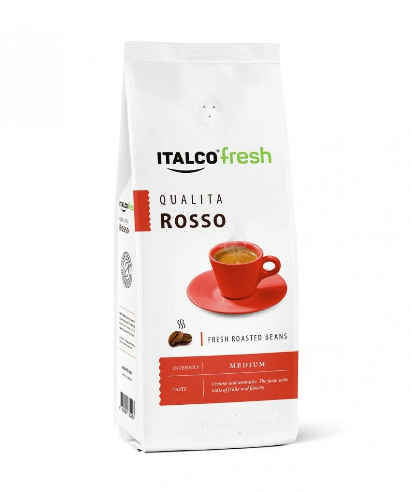 Кофе в зёрнах Italco Fresh Qualita Rosso 175гр - фотография № 1