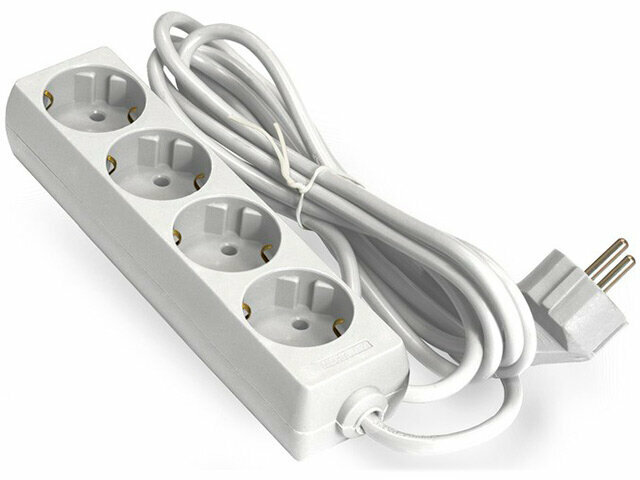 Удлинитель ExeGate ECE-4-5W 4 Sockets с заземлением 5m White EX285818RUS