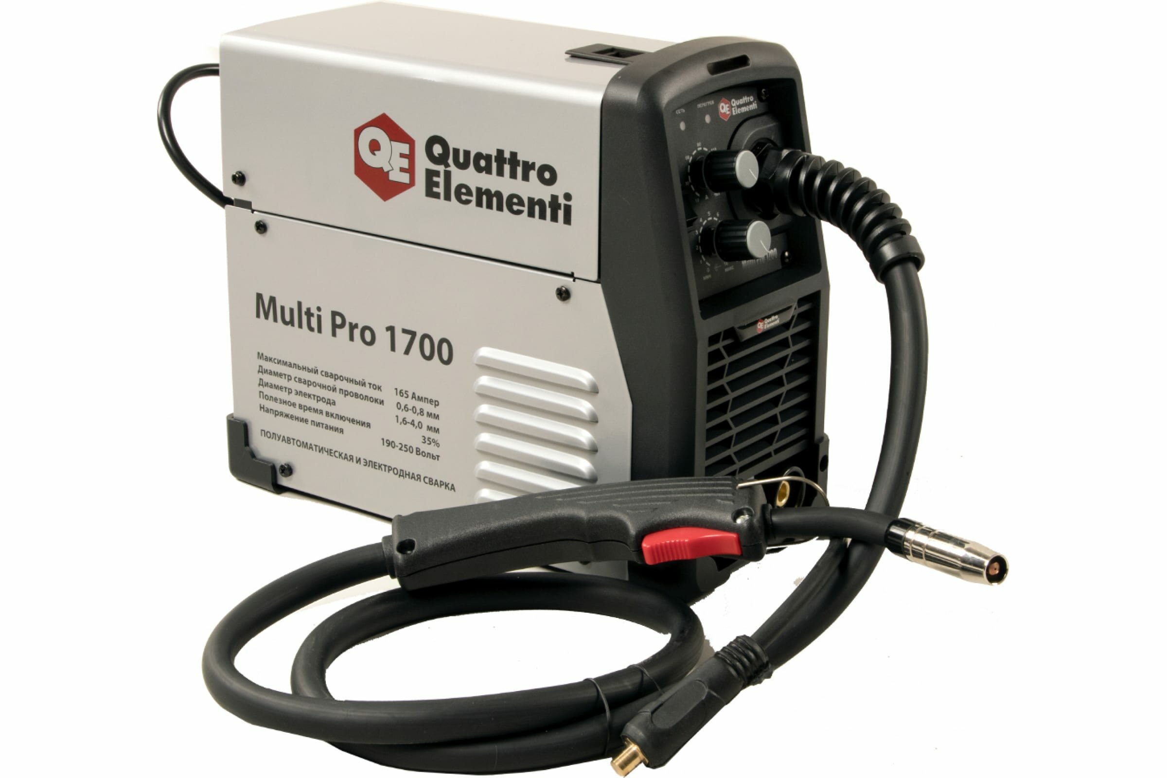 Аппарат полуавтомат. сварки, инвертор QUATTRO ELEMENTI Multi Pro 2100.(190A, 3 вида сварки MIG/TIG/MMA),772-593