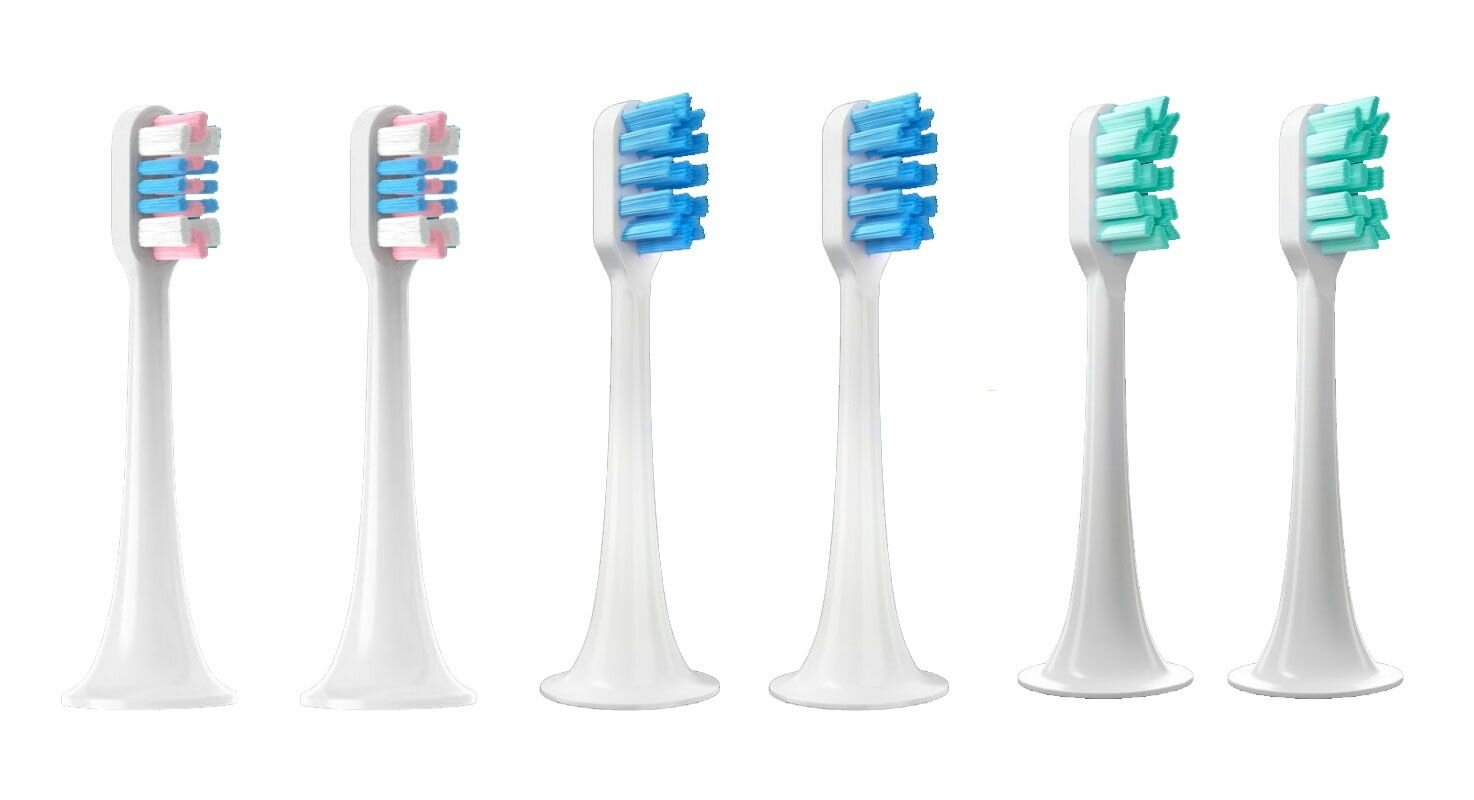 Набор насадок 6 шт. Совместимых с Xiaomi Mi Smart Electric Toothbrush T300/T500/T700