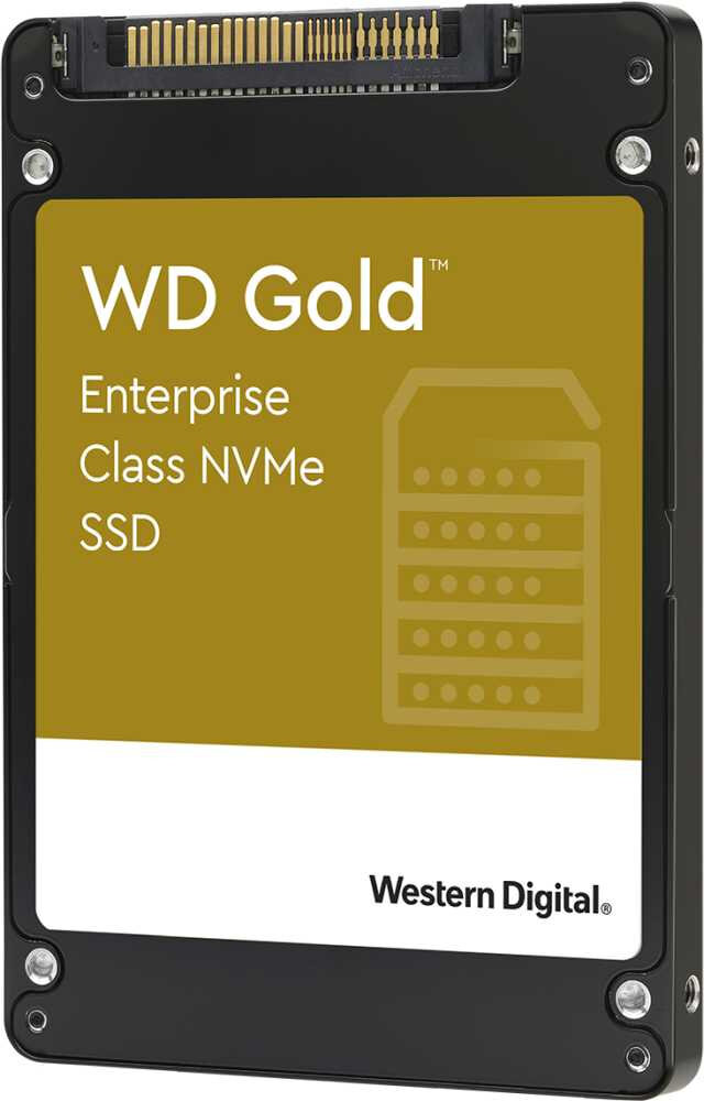 SSD накопитель WD Gold WDS384T1D0D 3.8ТБ, 2.5", PCI-E x4, NVMe, U.2 SFF-8639