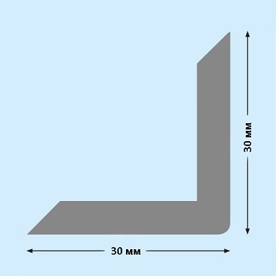 Уголок декоративный PS 30, 5.0 мм серебро (100 шт) - фотография № 2