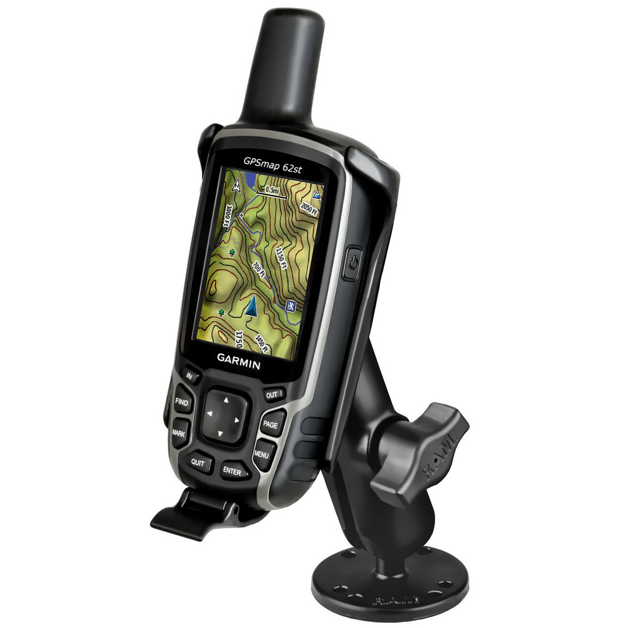 Крепление RAM для Garmin Astro 320 GPSMAP 62/64 муфта 95 мм круг (RAM-B-138-GA41U)