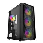 Powercase Mistral Edge, Tempered Glass, 4x 120mm 5-color fan, чёрный, ATX CMIEB-L4 - изображение