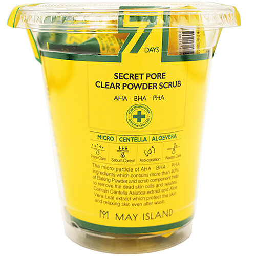 May Island      - 7 Days secret pore clear powder scrub, 12* 5