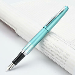 Ручка перьевая Pilot M 0,58 мм, синие чернила, корпус зеленый