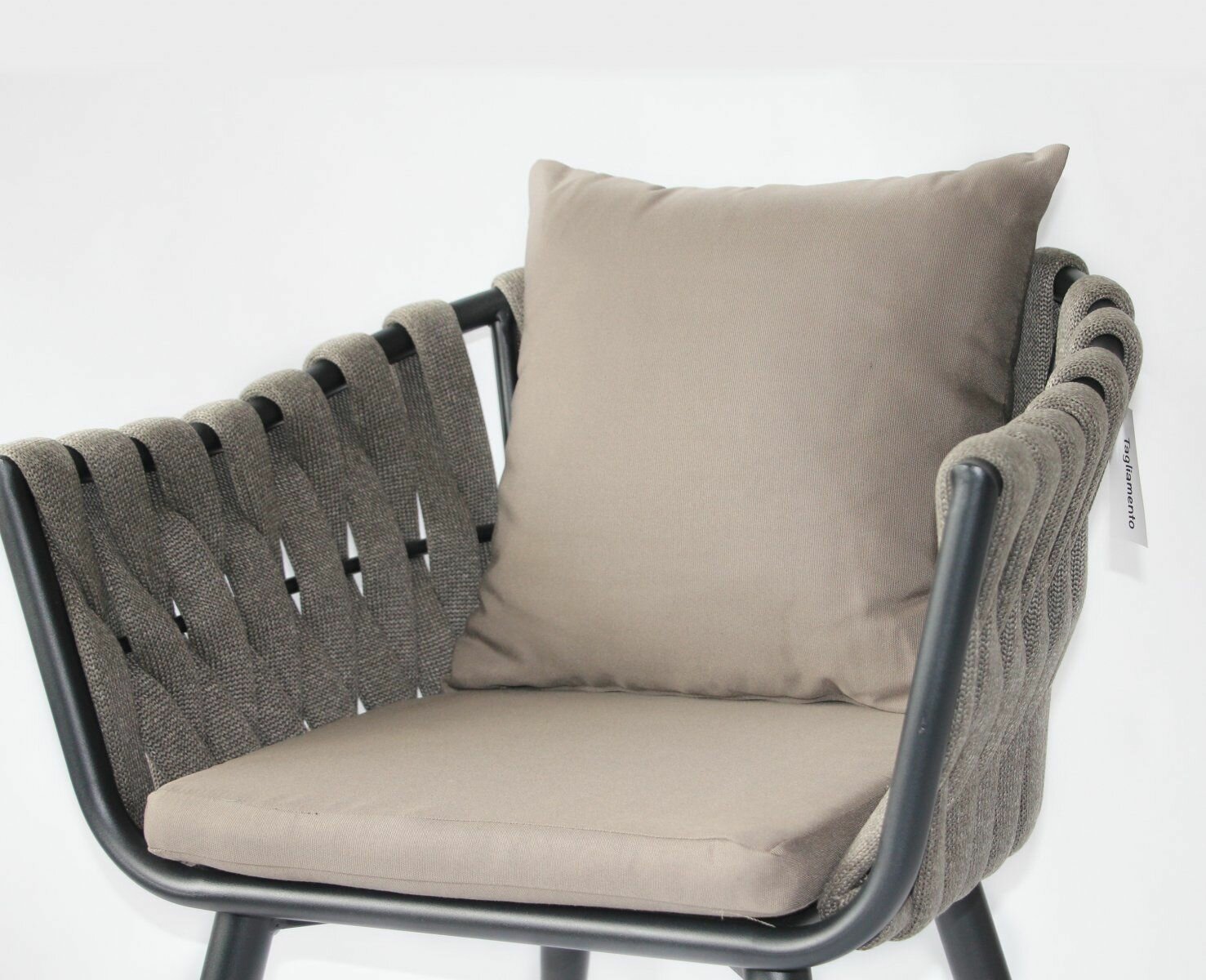 Кресло плетеное с подушками ReeHouse Verona Антрацит, темно-коричневый - фотография № 7