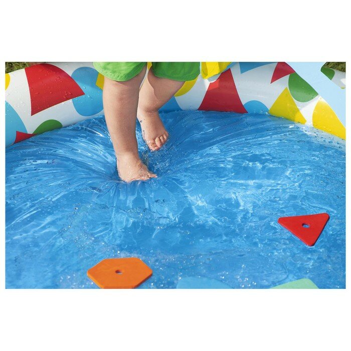 Бассейн надувной Bestway детский Splash & Learn 120х117х46 см с навесом - фотография № 5