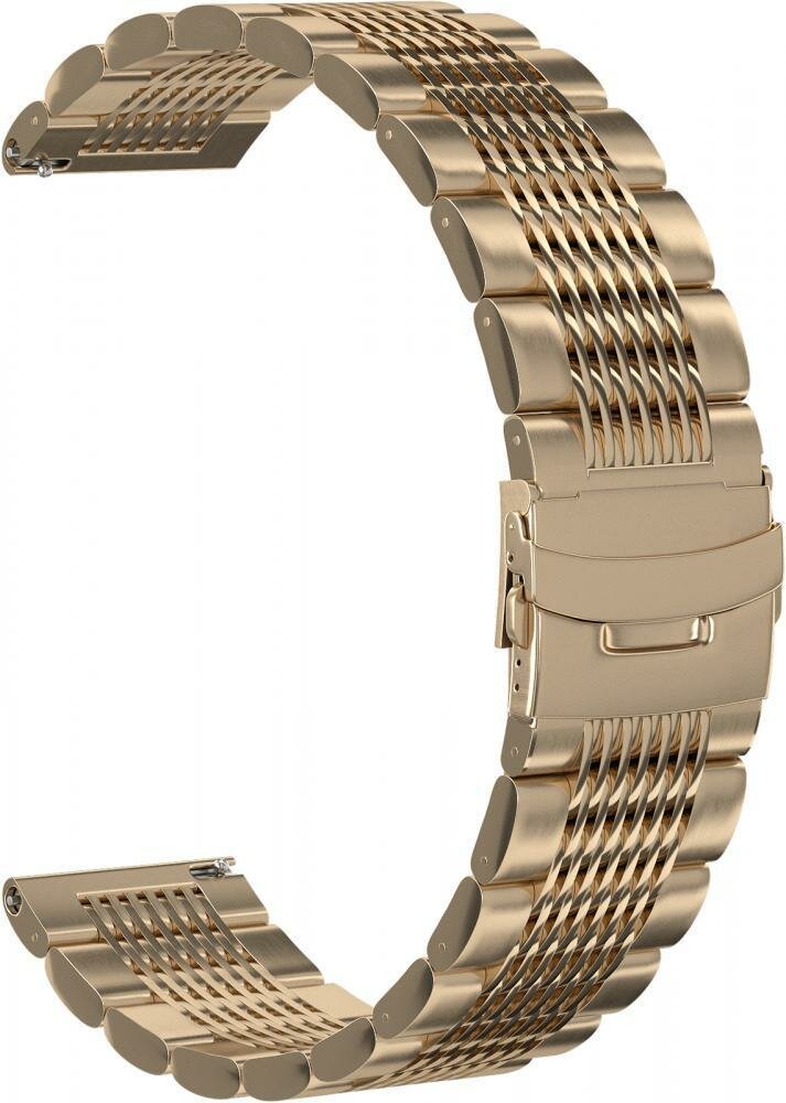 Ремешок металлический GSMIN Demi 20 для Ticwatch 2 / E (Золотистый)