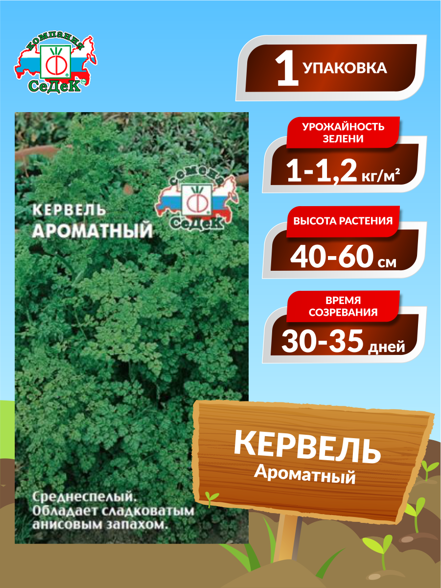 Семена Кервель Ароматный Среднеспелые 05 г