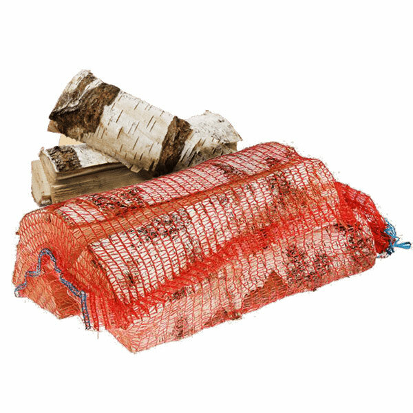 Дрова колотые берёзовые сухие 10 кг в сетке или мешке