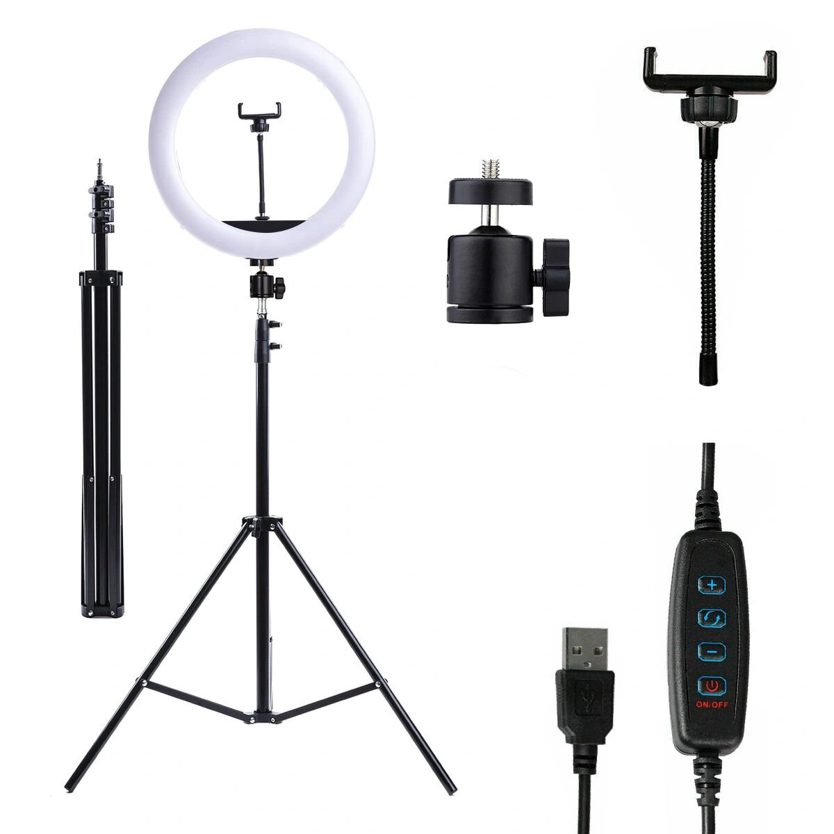 Кольцевая светодиодная лампа со штативом для профессиональной съемки Ring Fill Light (диаметр 33 см)