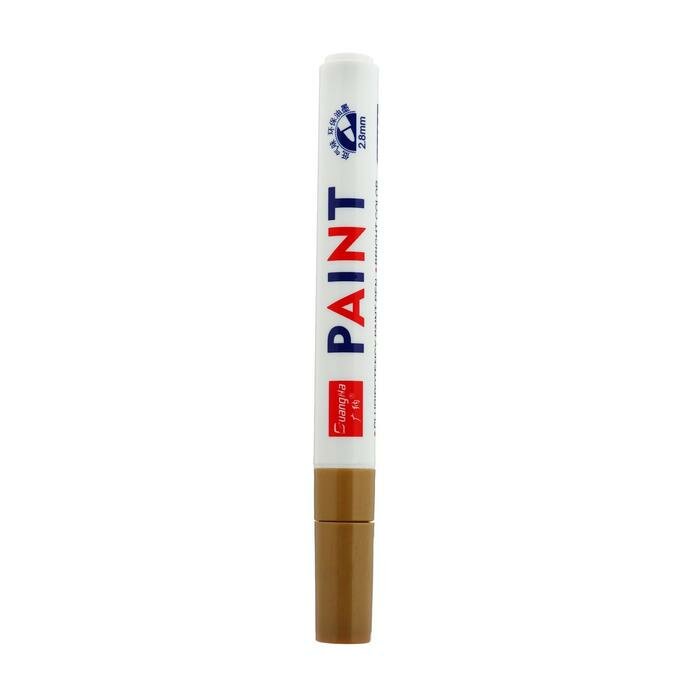 Маркер - карандаш краска для шин водонепроницаемая на масляной основе золотистый 2 штуки