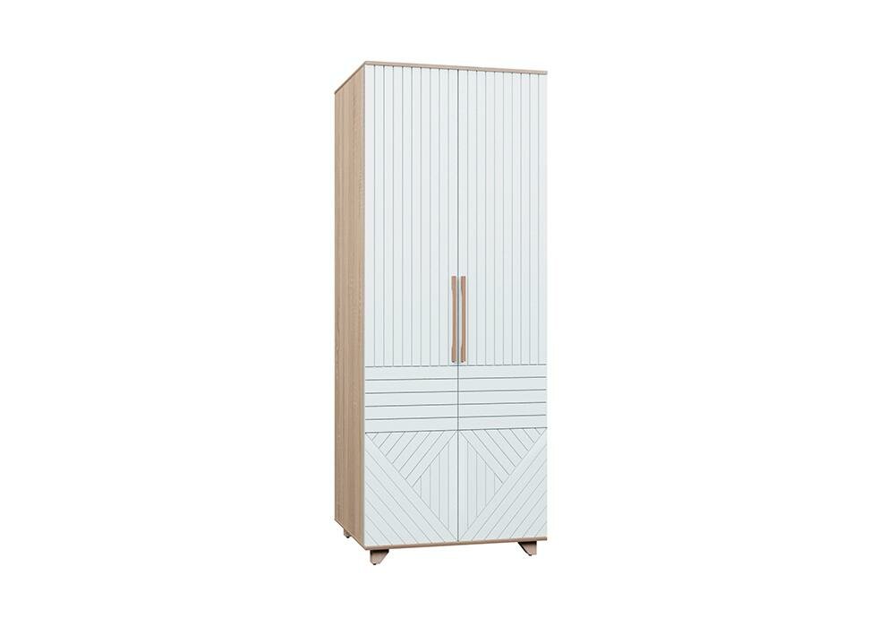 Шкаф 2-х створчатый Копенгаген дуб сонома / белый матовый 90x40x210 см Двенадцать стульев