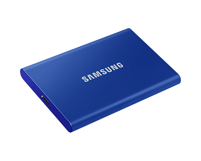 Внешний жесткий диск Samsung SSD T7, PCIe USB3.2/Type-C, MU-PC2T0H/WW, 2Tb, синий