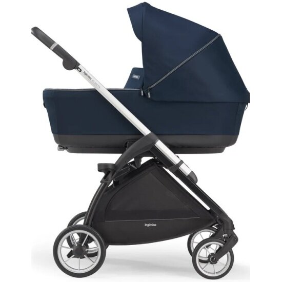 Коляска 2 в 1 INGLESINA Electa System Duo на шасси Electa Silver Black Soho Blue