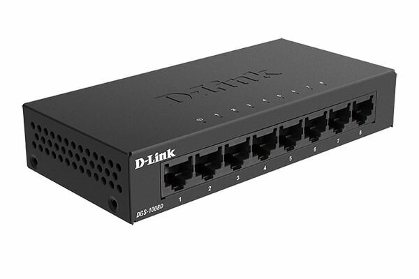 Коммутатор D-Link Unmanaged Switch 8x1000Base-T, metal case