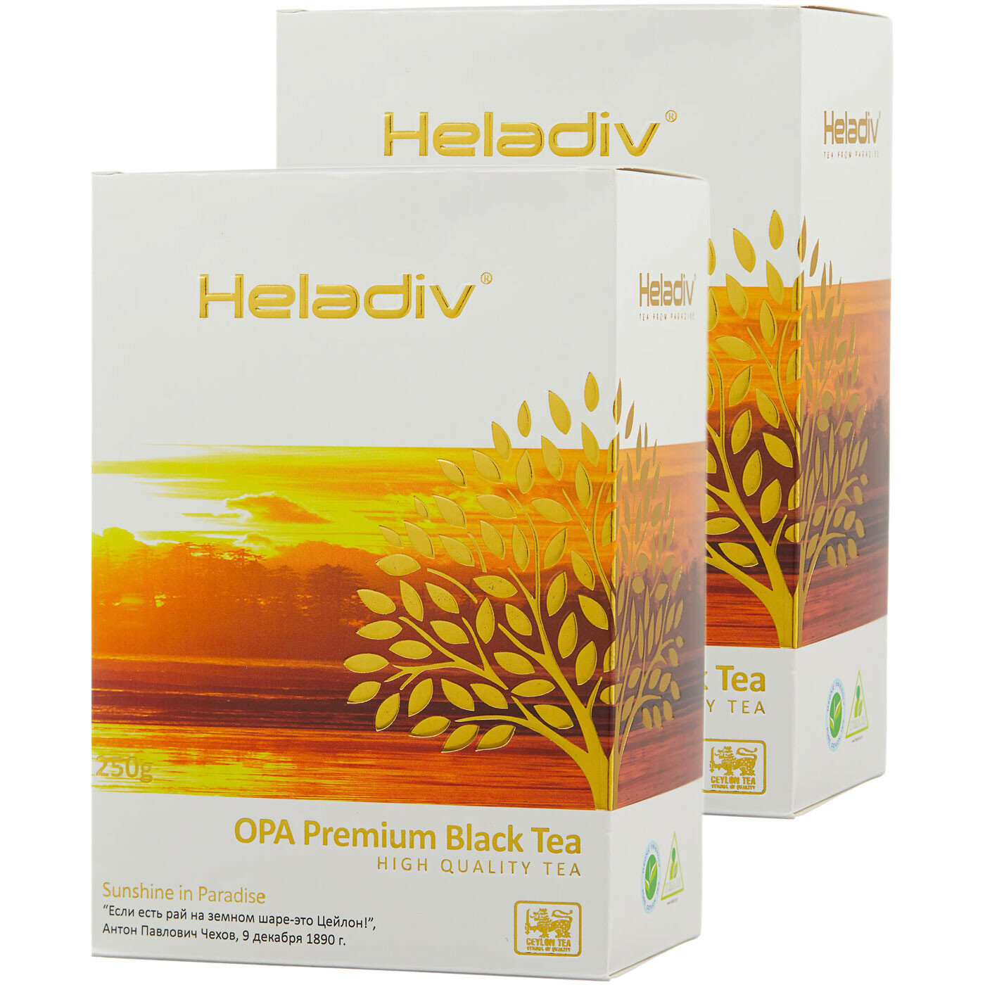 Чай Heladiv OPA Premium Black Tea (Премиальный Черный Чай), черный, листовой, 2x250г