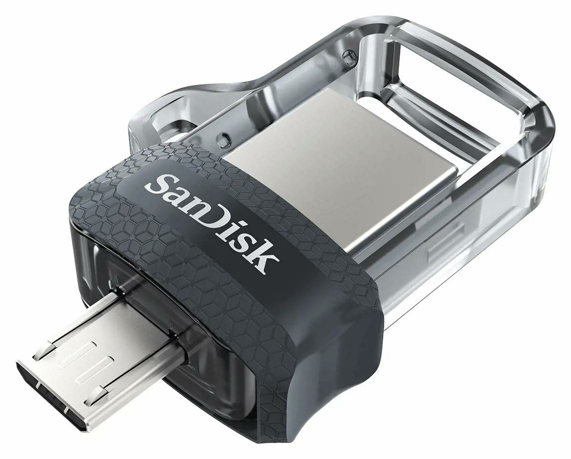 Флеш диск SanDisk Ultra Dual Drive m3.0 128GB USB3.0 серый