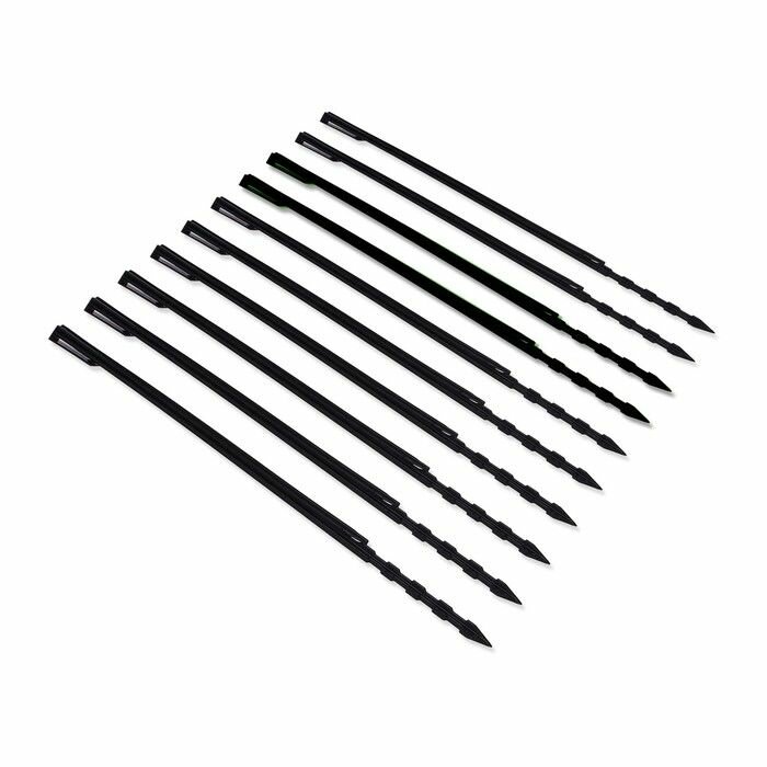 фото Черные колышки для крепления бордюрной ленты - 40 см.