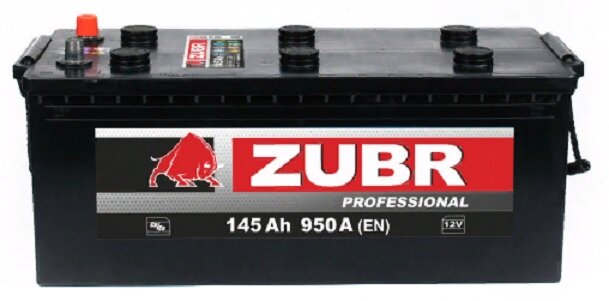 Аккумулятор автомобильный Zubr Professional 145 А/ч 950 А прям. пол. (3) Евро авто (513x189x225) L+