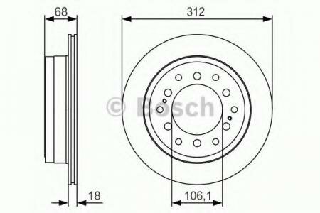 Диск тормозной Lexus GX460 BOSCH 0986479s36