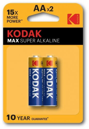 Элемент питания Kodak Max Super Alkaline LR6 AA бл 2