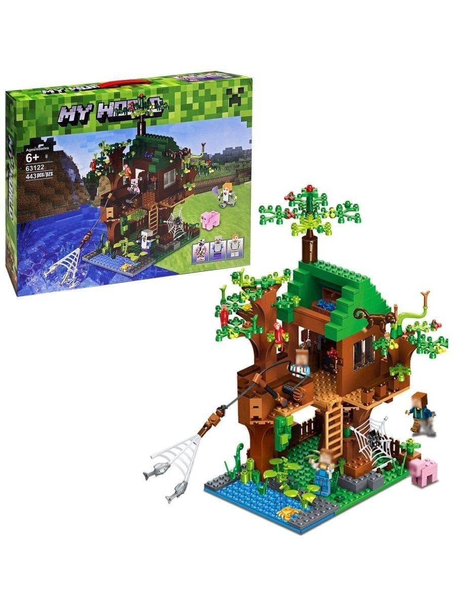Конструктор Bela PRCK My World Домик на дереве 443 дет 63122
