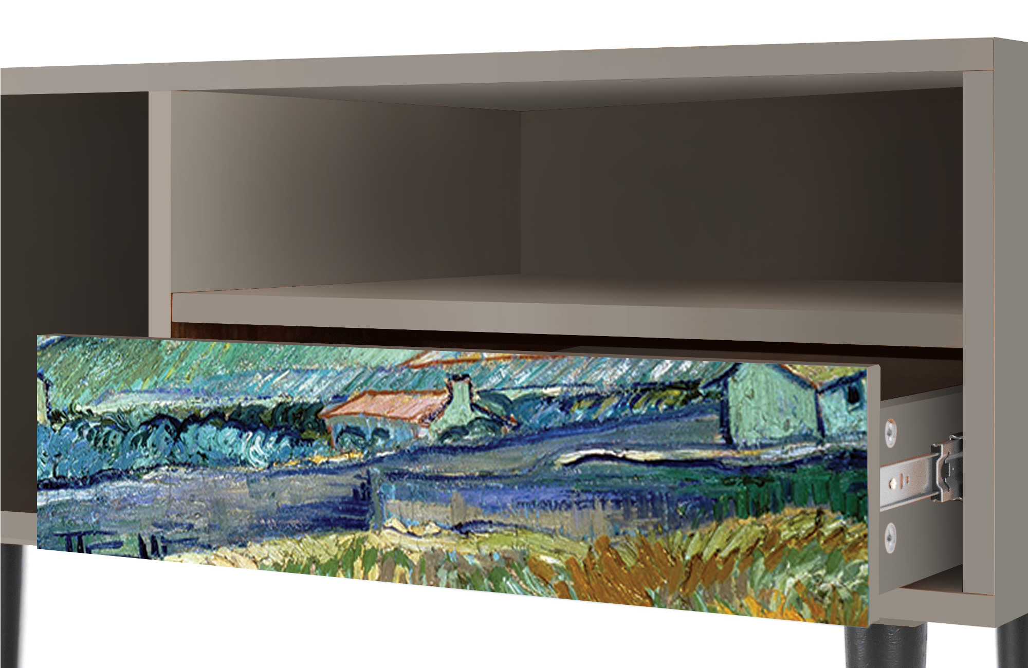 ТВ-Тумба - STORYZ - T3 Landscape from Saint-Rémy by Vincent van Gogh, 115 x 59 x 48 см, Сатин - фотография № 5