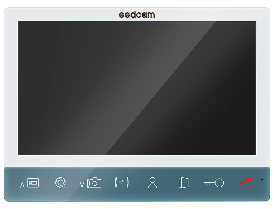 SD-1050H (белый) 10" TFT LCD монитор видеодомофона AHD