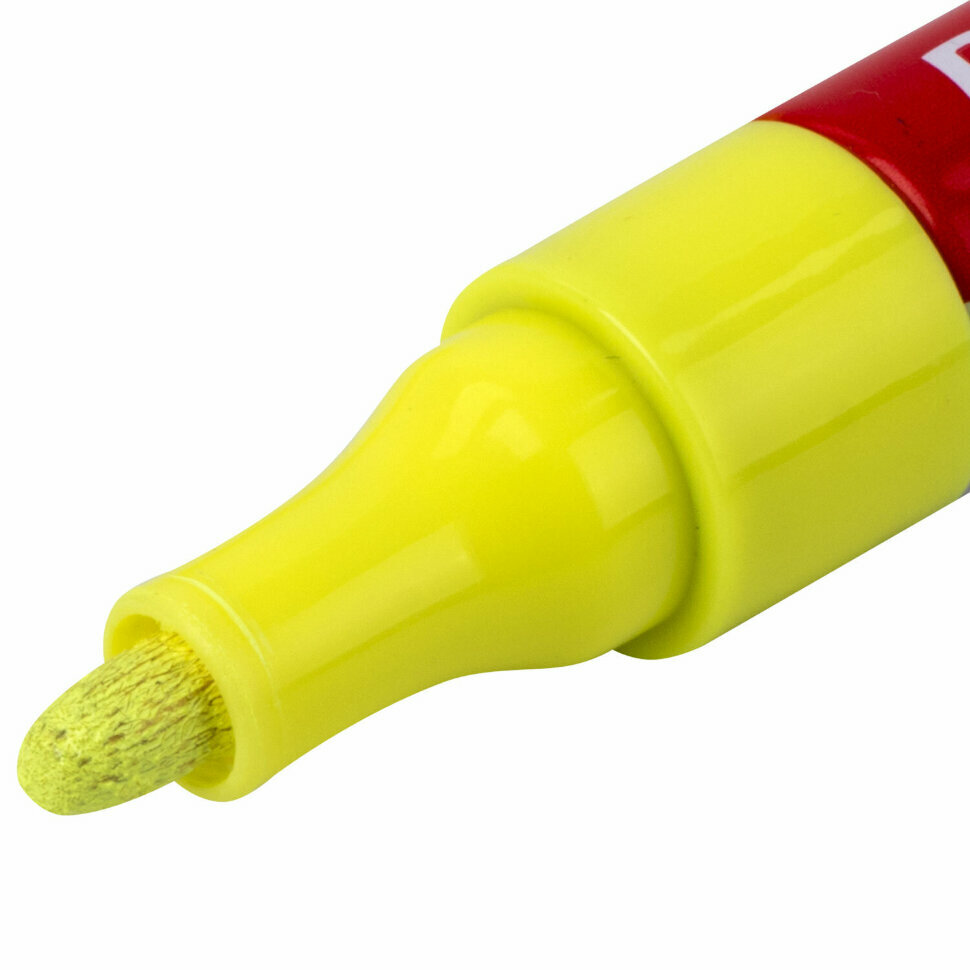 Маркер-краска лаковый EXTRA (paint marker) 4 мм, желтый, усиленная нитро-основа, BRAUBERG, 151984, 151984 - фотография № 4