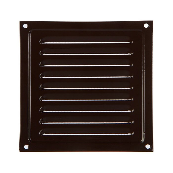 фото Решетка вентиляционная "КосмоВент" РМ1515КР, 150 х 150 мм, с сеткой, металл, коричневая