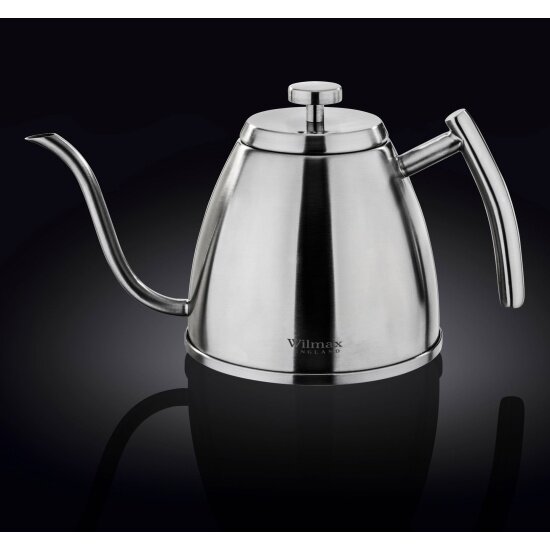 фото Чайник Wilmax England заварочный капельный 1200 мл цвет.уп. нерж.сталь серебряный цвет матовый