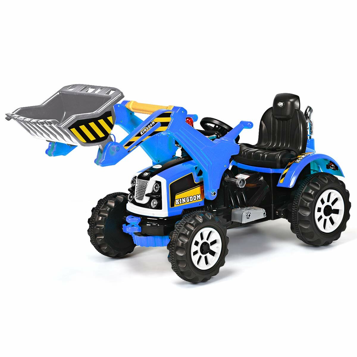 Спецтехника Jiajia Детский электромобиль трактор на аккумуляторе 12V / синий - JS328A-BLUE