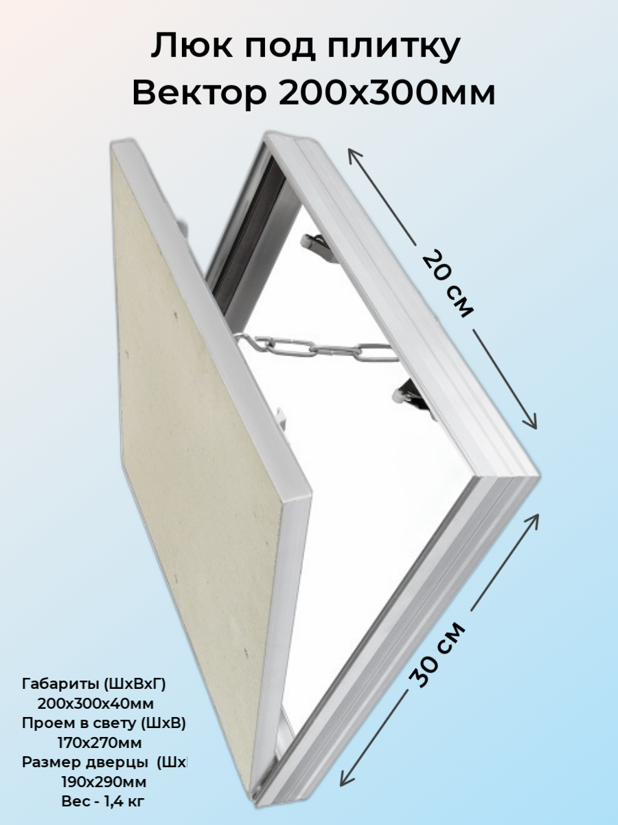 Ревизионный люк Вектор 20х30 - фотография № 1
