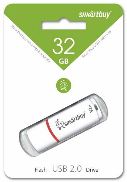 SB32GBCRW-W, 32GB USB 2.0 Crown series, White, SmartBuy