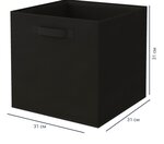 Коробка Spaceo складной с ручками, 31х31х31 см, Чёрный - изображение