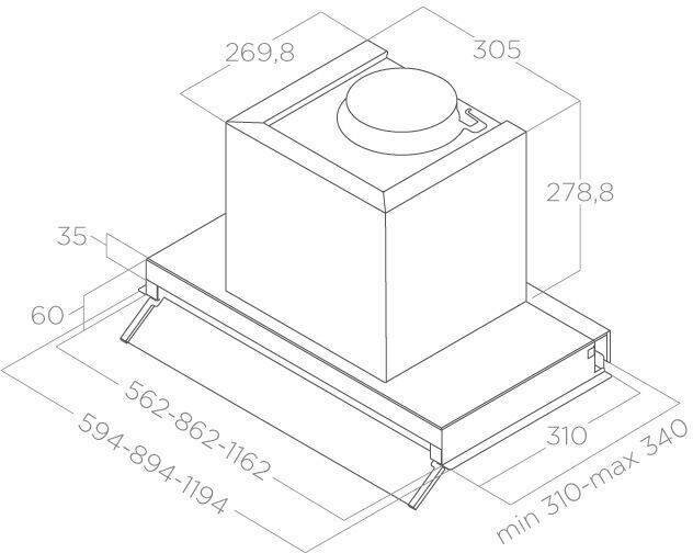 Встраиваемая вытяжка Elica Boxin IX/A/120 серебристый (prf0097842b)