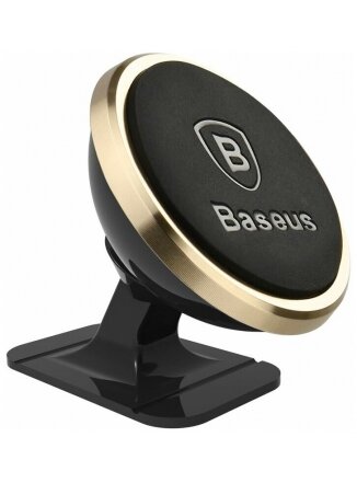 Baseus Магнитный держатель 360-degree Rotation Magnetic Mount Holder Luxury черный/золотой (SUGENT-NTOV)