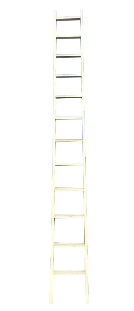 Приставная Деревянная Прямая Лестница Sevenberg Комфорт С 12 Широкими Ступенями