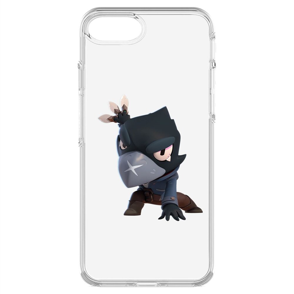 Чехол-накладка Krutoff Clear Case Brawl Stars-Ворон для iPhone 6/6s/7/8/SE