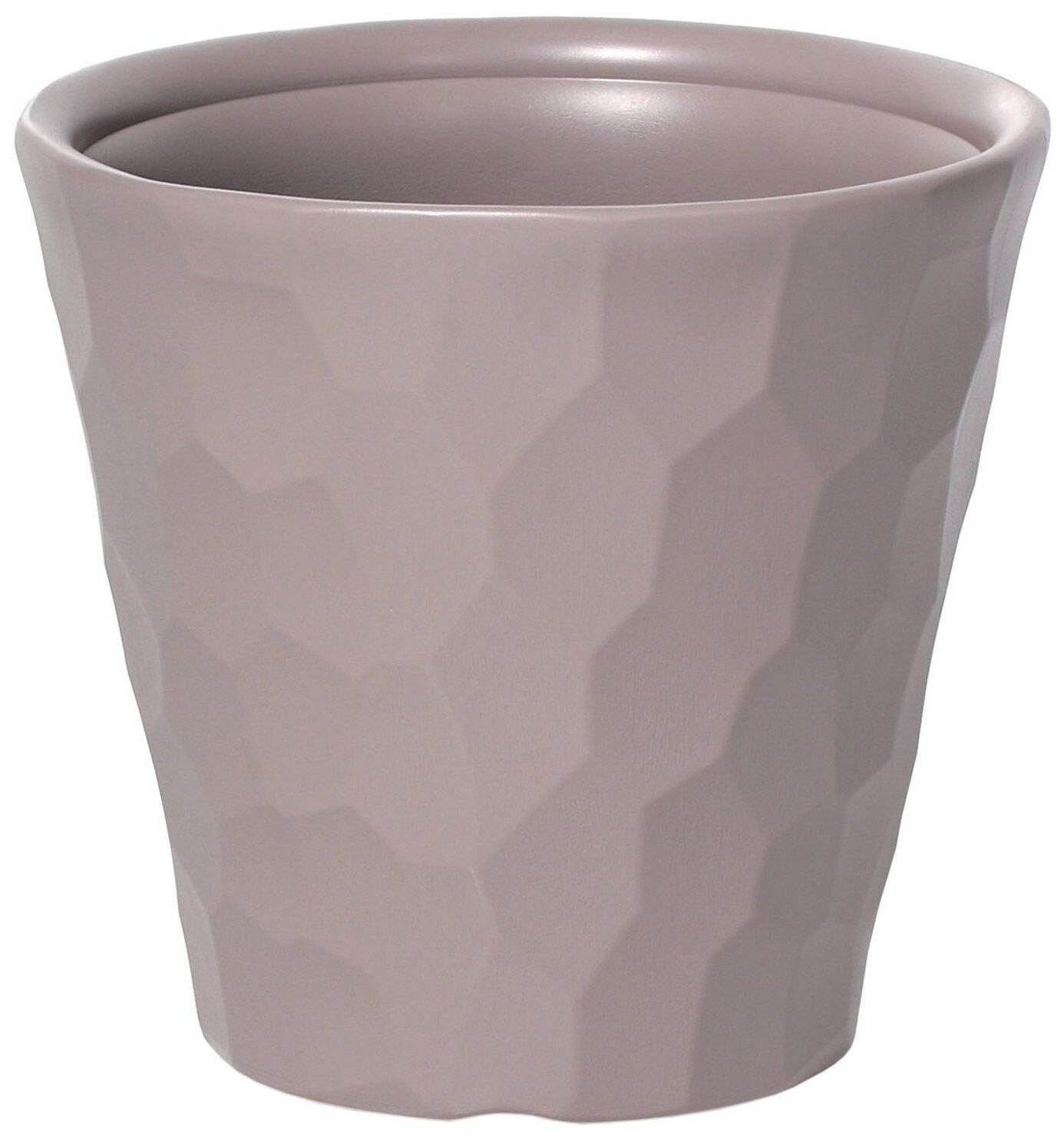 фото Кашпо Prosperplast Rocka d30 см 12 л полипропиленовое мокко