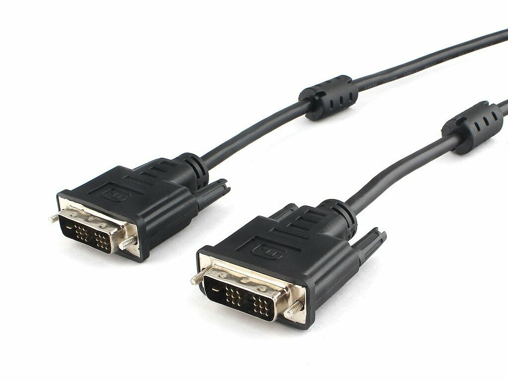 Кабель DVI-D single link Gembird/Cablexpert 1.8м 19M/19M экран феррит. кольца пакет ( CC-DVIL-BK-6)