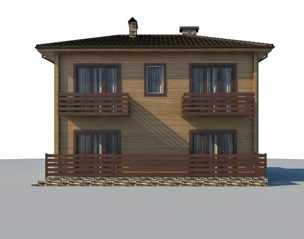 (116м2, 10х6м) Готовый проект двухэтажного дома из бруса с гаражом и террасой - AS-2015 - фотография № 6