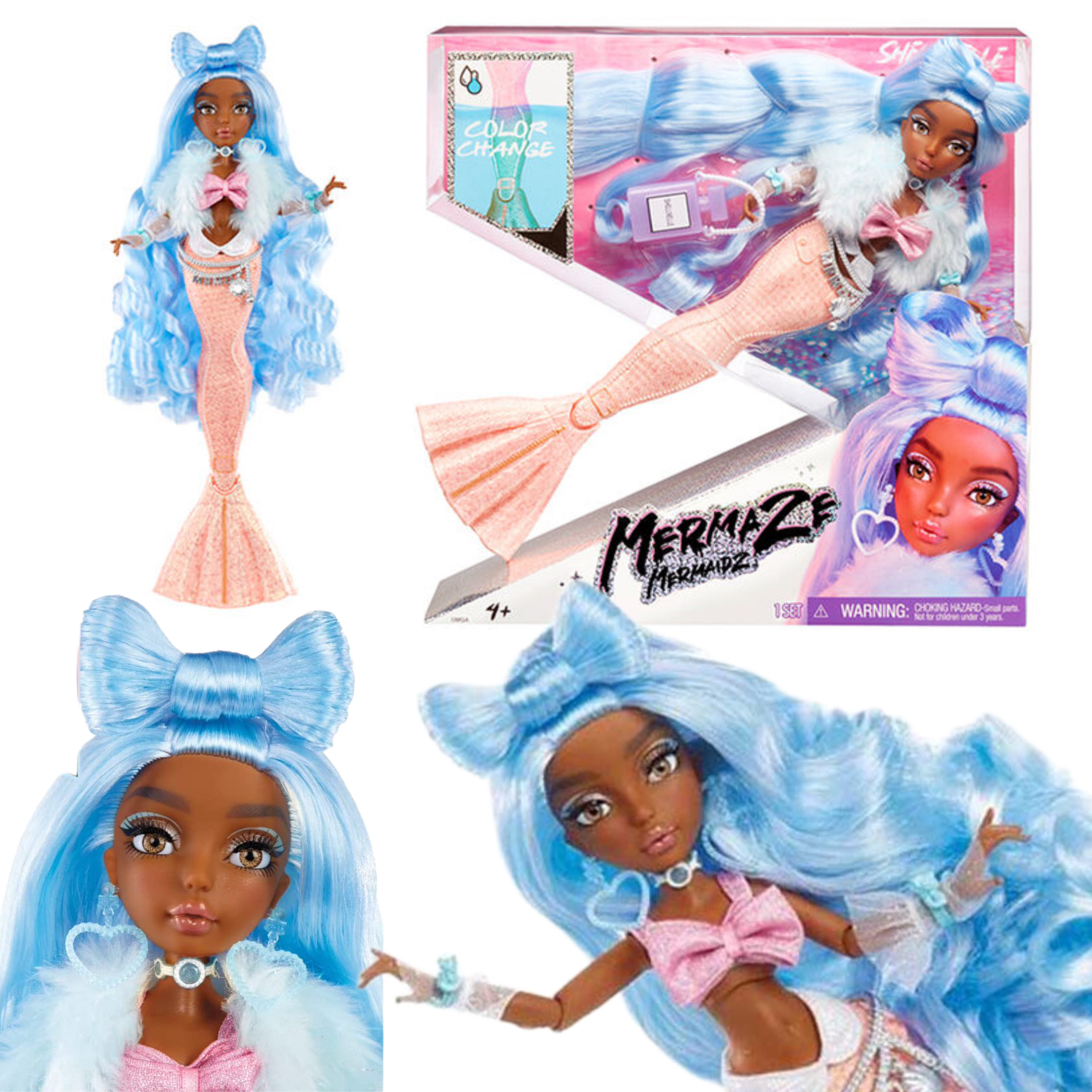 Кукла- русалка Mermaze Mermaidz Shellnelle (Мермазе Мермаид Меняющая Цвет Шеллнель), 34 см. 580829