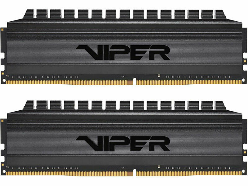 Модуль памяти Patriot Memory Viper 4 Blackout DDR4 DIMM 4133MHz PC33000 CL18 - 16Gb Kit (2x8Gb) PVB416G413C8K