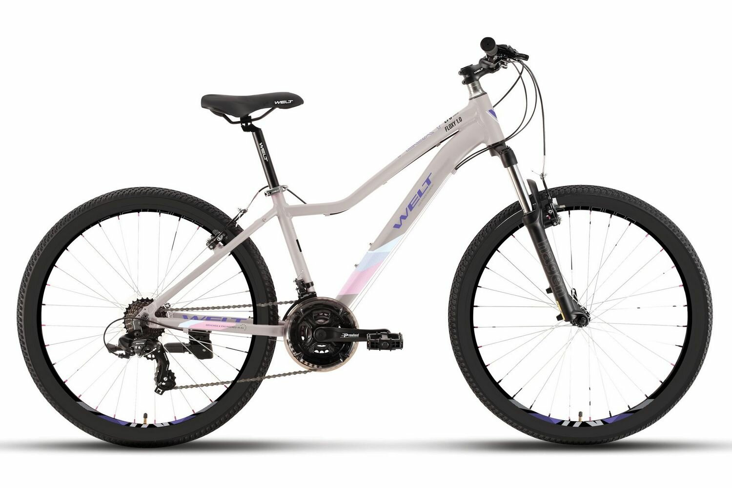 Женский велосипед Welt Floxy 1.0 V 26, год 2022, ростовка 17, цвет Серебристый-Красный