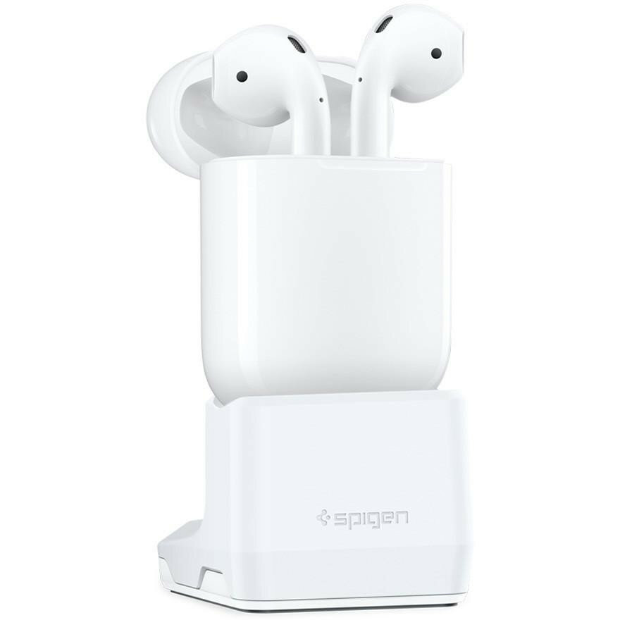 Док-станция Spigen Airpods Stand S313 для Airpods белая (000CD21203)