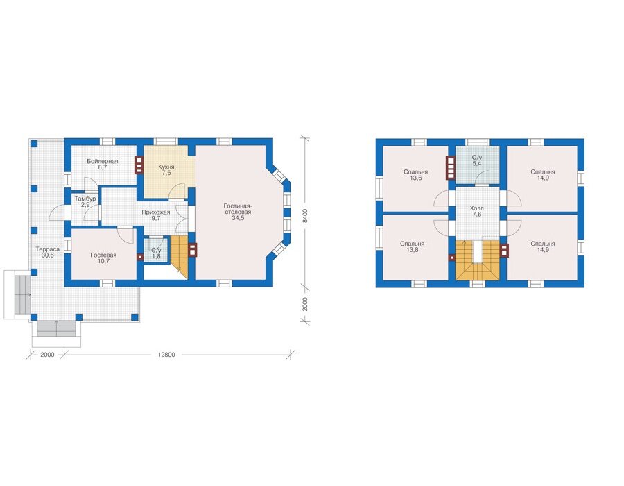 Проект дома Plans-55-86 (146 кв.м, газобетон) - фотография № 3